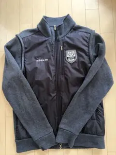 adidas ジップアップジャケット L ネイビー/グレー