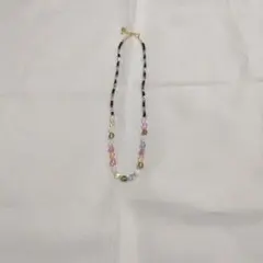 マルチカラー ビーズ ネックレス 輝き7