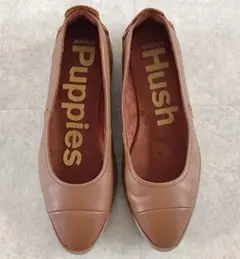 Hush Puppies ブラウン レザー　フラットシューズのサムネイル