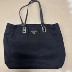 PRADA ナイロン チェーン トートバッグ ブラック B7214 - メルカリ