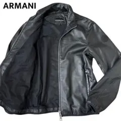 極美品 エンポリオアルマーニ ライダース ラムレザージャケット シングル 羊革 EMPORIO ARMANI（レザージャケット）のフリマアイテム一覧