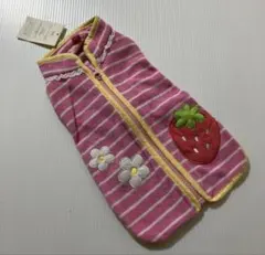ペットパラダイス 犬服 いちご柄 背中あきタイプ DSサイズ 女の子 ダックス