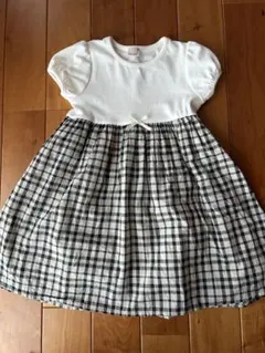 petit main チェック柄ワンピース 110