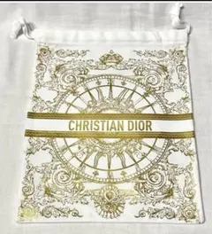 Christian Dior 巾着 ポーチ ホワイト ゴールドのサムネイル