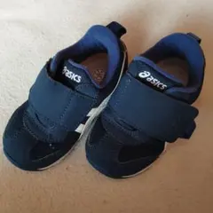 asics ネイビー スニーカー ベルクロ　15cm