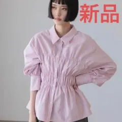 ローリーズファーム ストライプシャーリングシャツ トップス 新品