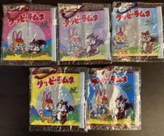 クッピーラムネ　ガチャガチャ　カラビナ付きポーチ 5個セット