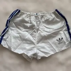 80年代adidas ホワイト ショートパンツ ストライプ