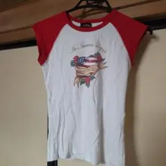 90s　Harley-Davidson ラグランTシャツ ホワイト×レッドのサムネイル