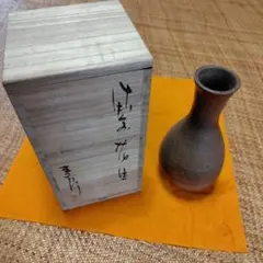 気まぐれ価格‼️人間国宝‼️】角谷一圭 鋳銅 花瓶 人間国宝 銅製