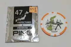 PING 47 都道府県 ゴルフマーカー【石川県】橙のサムネイル