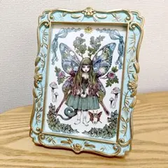 フォトフレーム付き　ポストカード　蝶　女の子　少女　ヒグチユウコ　ボリス雑貨店