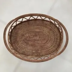 ラタン トレイ バスケット