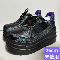 YOSUKE 厚底レースアップスニーカー　和柄　花柄　メンズ　レディース