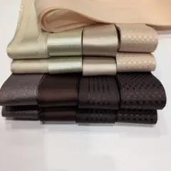 ブラウン.ベージュ系ハンドメイドリボン