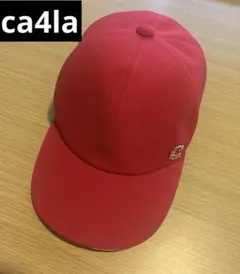 CA4LA キャップ レッド　赤　ゴールドロゴ 美品 日本製のサムネイル