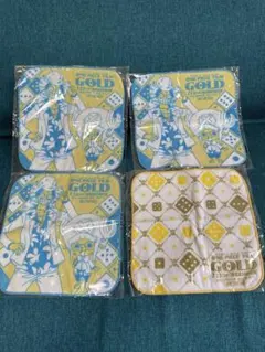 【新品未使用】ワンピース　タオルハンカチ　4枚＋オマケのラバーストラップ