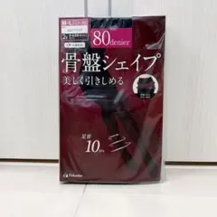 Fukuske 骨盤シェイプ タイツ 80デニール M-L ブラック　2足組