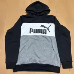 PUMA フード付きパーカー 160cm ネイビー/グレー