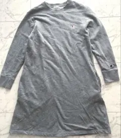 Champion 長袖スウェットワンピース グレー　160㎝
