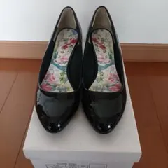 GLOBAL WORK ウェッジヒールパンプス　黒・L