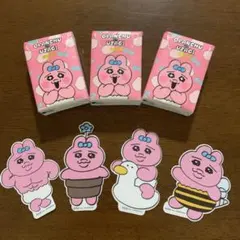おぱんちゅうさぎ シール4枚 香港イオン限定 香港ティッシュ3個
