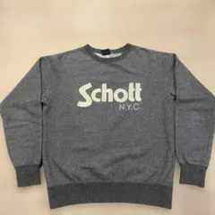 ショット、Schott、NYC、トレーナー、グレー、M スウェット