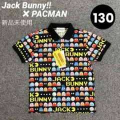 あ*ん様 【新品】ジュニア ポロシャツ 130㎝ 黒 パックマン コラボ 043