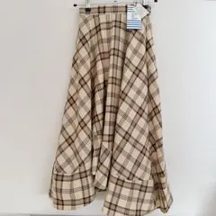 Olive des Olive チェックアシンメトリースカート F