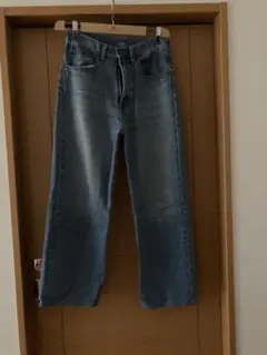 GU ストレートデニムパンツ ブルー