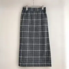 グレー系チェック柄タイトスカート(GU)