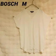 BOSCH Vネック ブラウス 白 38 M ゆったり　オフィス　フォーマルのサムネイル