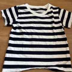 ストライプ Tシャツ サイズ100 ネイビー