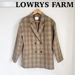 LOWRYS FARM ローリーズファーム　チェック柄ダブルテーラードジャケットのサムネイル