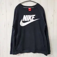 NIKE ナイキ スウェット 黒 M ビッグロゴ デカロゴ マレーシア製のサムネイル
