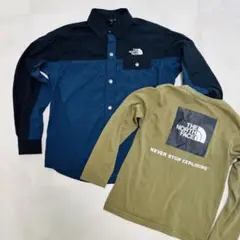 THE NORTH FACE 140cm ヌプシロングスリーブシャツ オマケ付☆