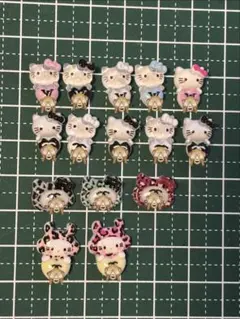白猫　キティ　ロゴ　ネイルパーツ　15個