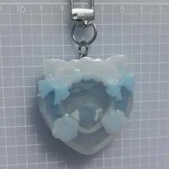 猫耳 肉球 ハート シェイカー チャーム ブルー