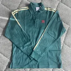 adidas グリーン 長袖ポロシャツ XS
