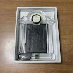 HOYA クリスタル デスククロック フォトフレーム付き