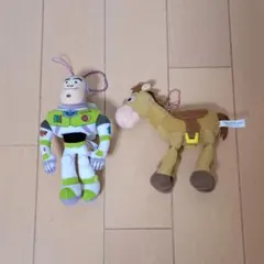 ディズニーランド　トイストーリー バズ&ブルズアイ ストラップ キーチェーン