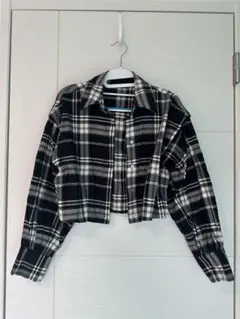 ZARA クロップド チェックシャツ