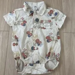 futafuta 花柄ロンパース 70サイズ　甚平風和柄風