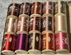 7.タイヤー印 絹ミシン糸 絹100% 50番 130m 15本セット糸 1