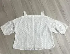 アースミュージックアンドエコロジー　シャツ　レディースシャツ　フリーサイズ　白