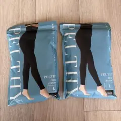 PELTHY 着圧レギンス L ブラック　2セット