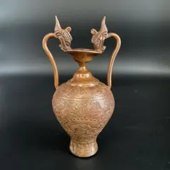 毛彫 鳳凰 龍 唐草文 水瓶 共箱 花瓶 花器 フラワーベース 毛彫 鳳凰 龍 唐草文 水瓶 共箱 花瓶 花器 フラワーベース