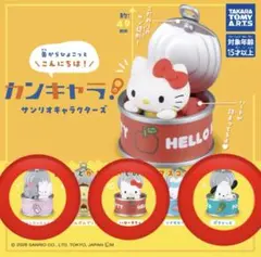 カンキャラ　サンリオキャラクターズ 缶詰フィギュア　3つセット