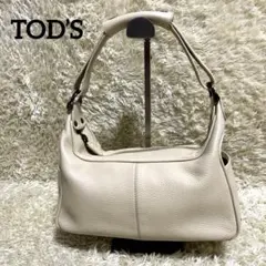 TODS　トッズ　レザー ドライビング ワンショルダー バッグ　ベージュ　肩掛けのサムネイル
