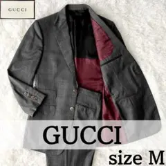 【極美品✨】現行 GUCCI グッチ スーツ セットアップ 格子柄 GG 46Rのサムネイル